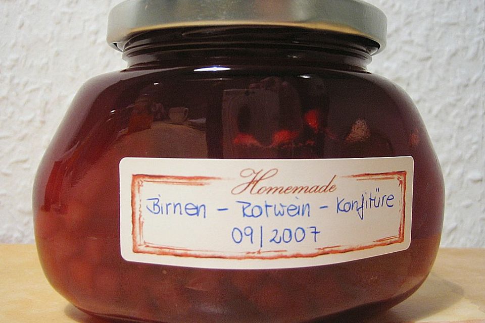 Birnen - Rotwein Konfitüre