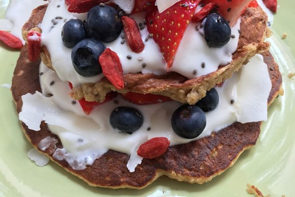 Gesunde Bananen-Haferflocken-Pfannkuchen