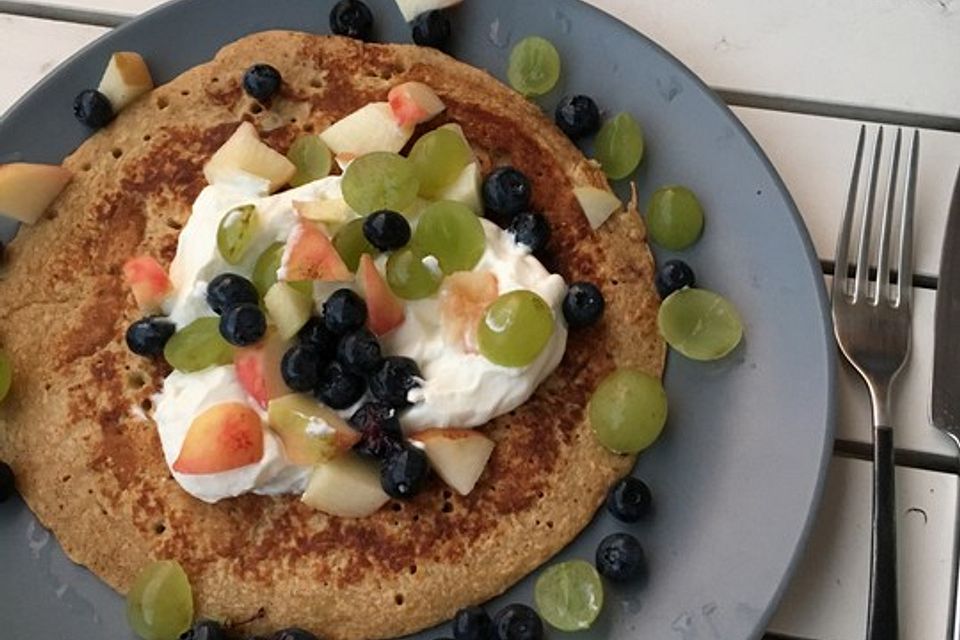 Gesunde Bananen-Haferflocken-Pfannkuchen