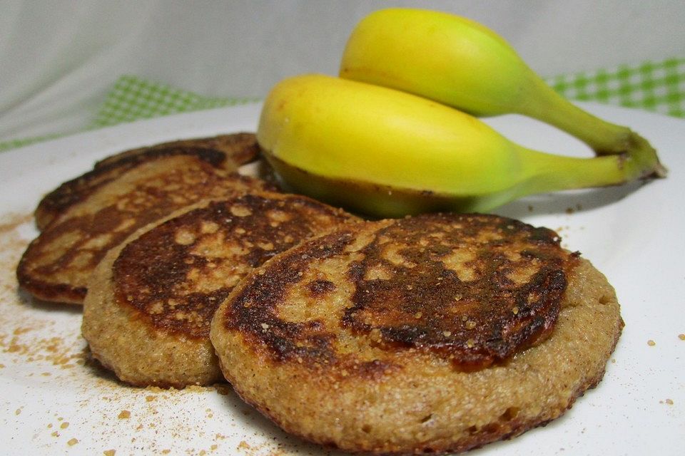 Gesunde Bananen-Haferflocken-Pfannkuchen