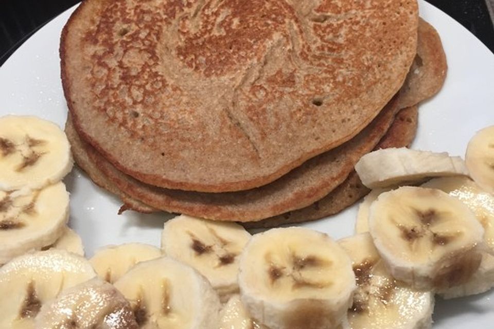 Gesunde Bananen-Haferflocken-Pfannkuchen