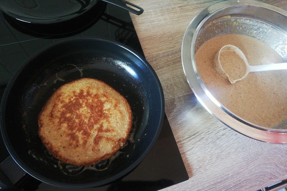 Gesunde Bananen-Haferflocken-Pfannkuchen