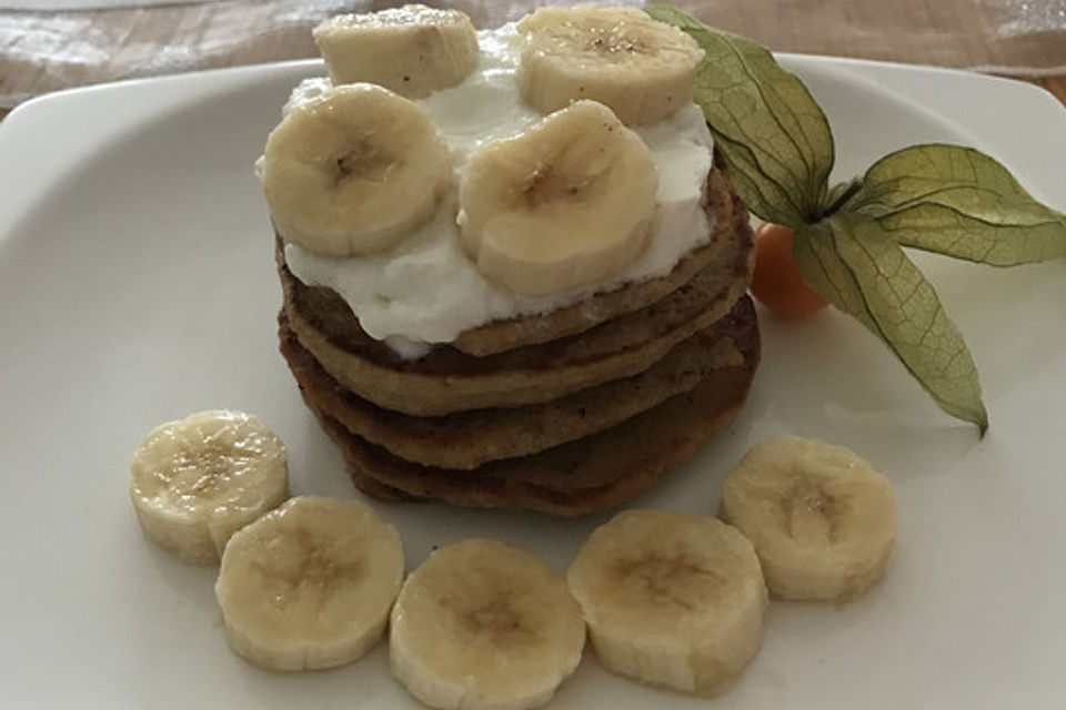 Gesunde Bananen-Haferflocken-Pfannkuchen