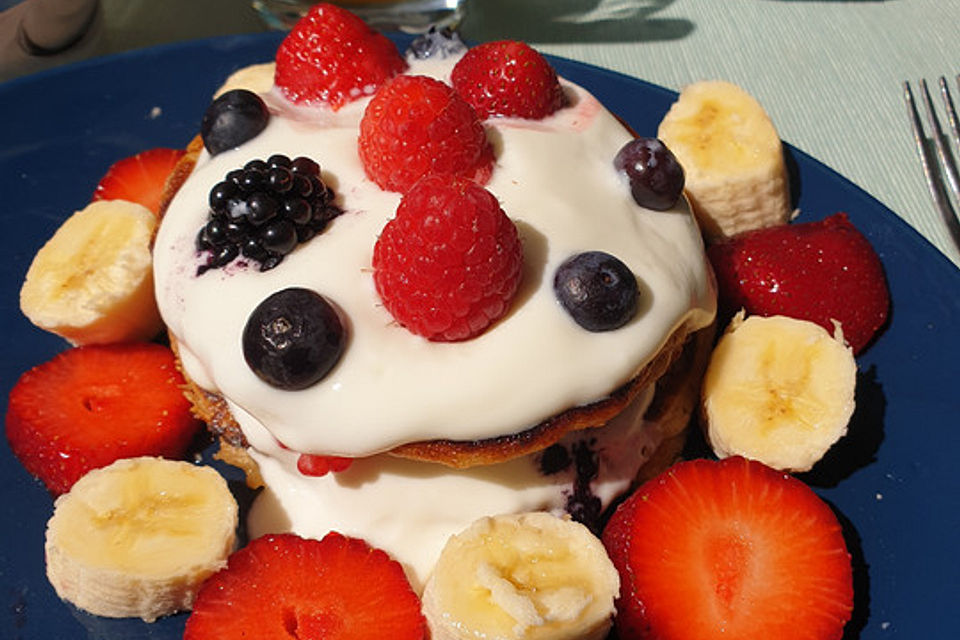 Gesunde Bananen-Haferflocken-Pfannkuchen