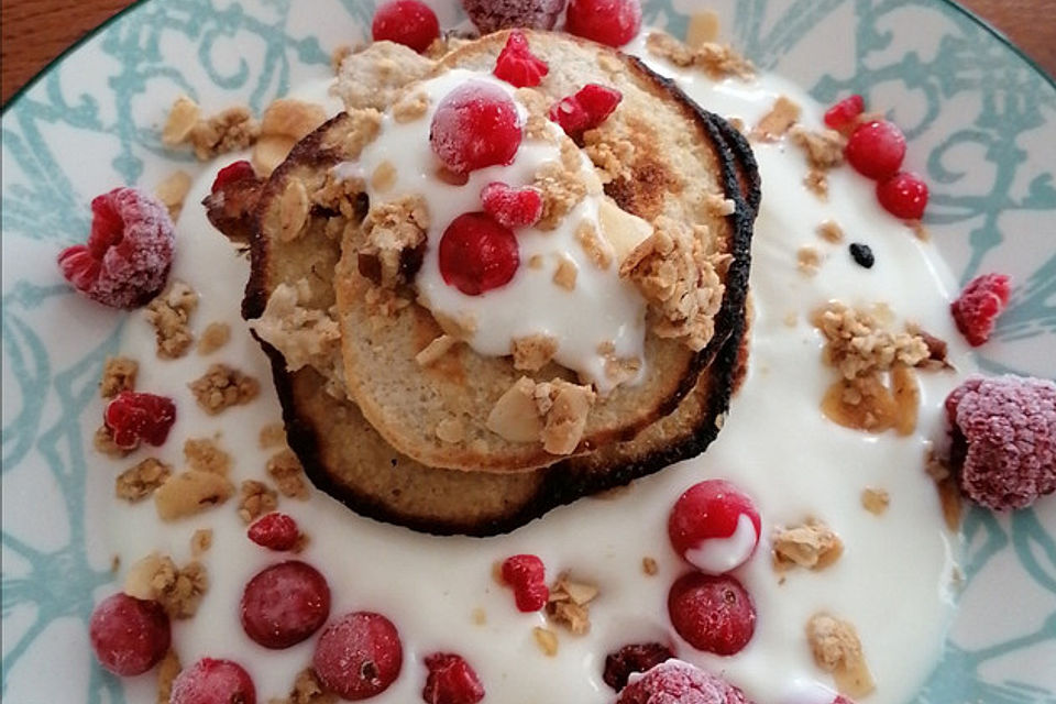 Gesunde Bananen-Haferflocken-Pfannkuchen