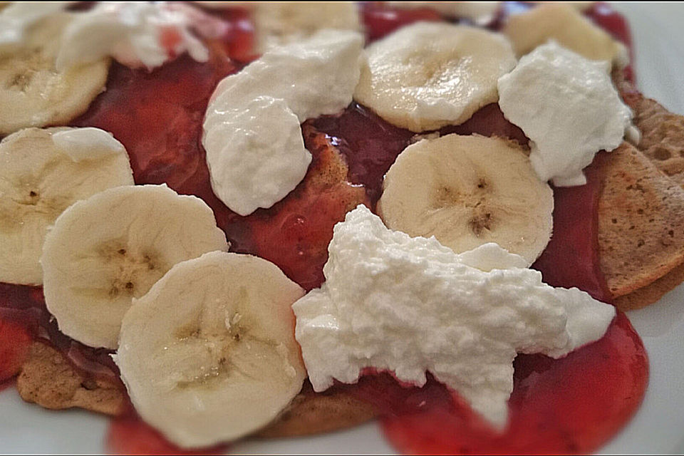 Gesunde Bananen-Haferflocken-Pfannkuchen