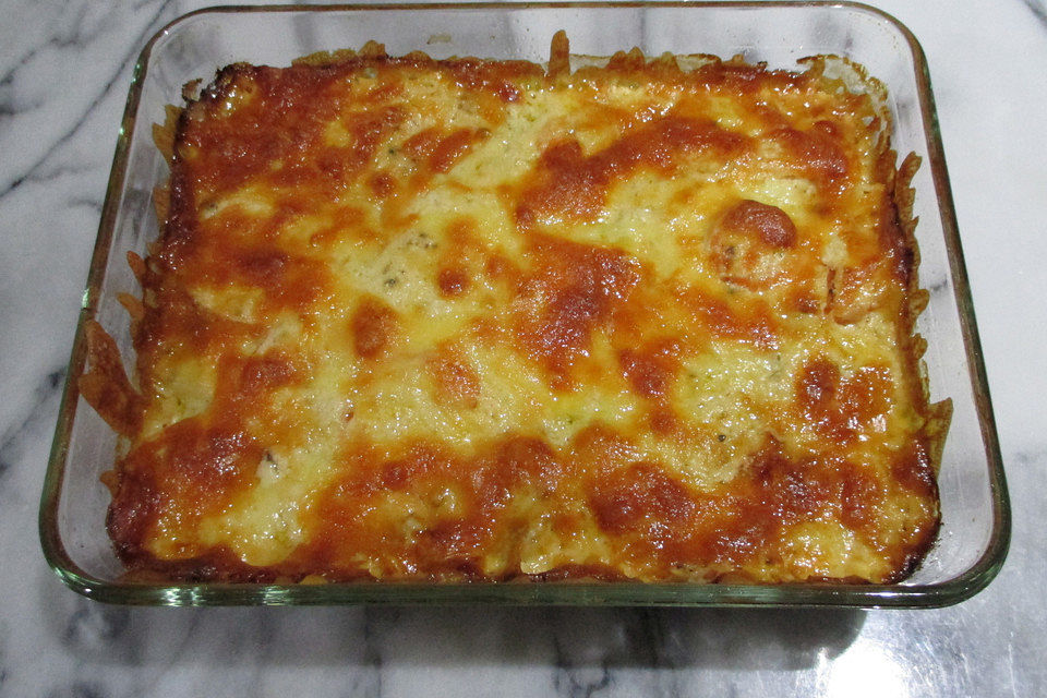 Süßkartoffel-Kohlrabigratin