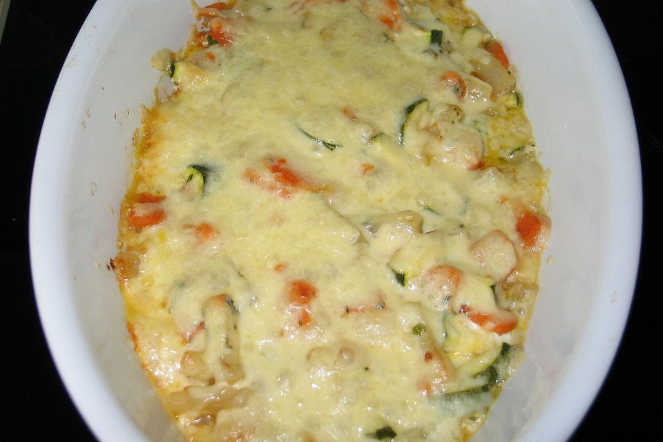 Süßkartoffel-Kohlrabigratin