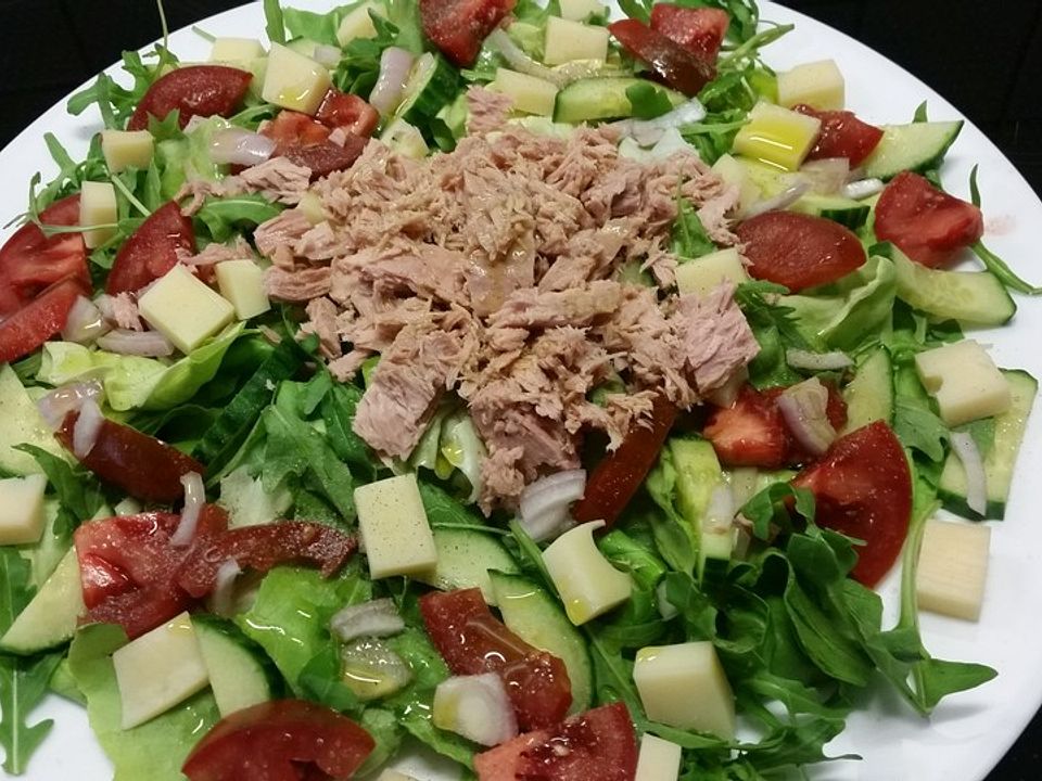 Gemischter Salat mit Thunfisch und Gouda von marcels83| Chefkoch
