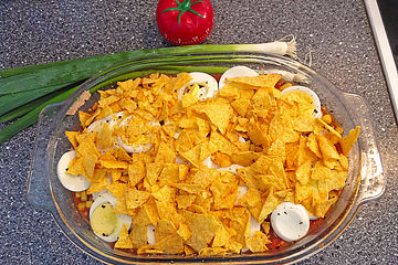 Spanische Vorspeise Mit Kartoffeln Tomaten Thunfisch Und Ei Von Skarrabaus Chefkoch