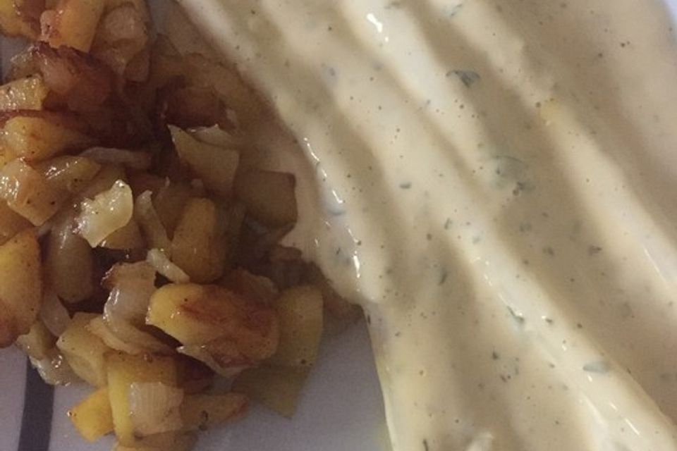 Spargel mit Sauce Hollandaise, Schinken und Kartoffeln