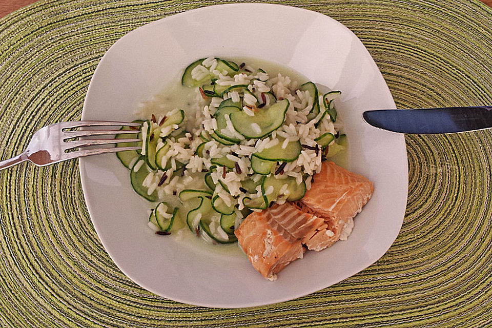 Lachs an Kokos-Wasabi-Variation