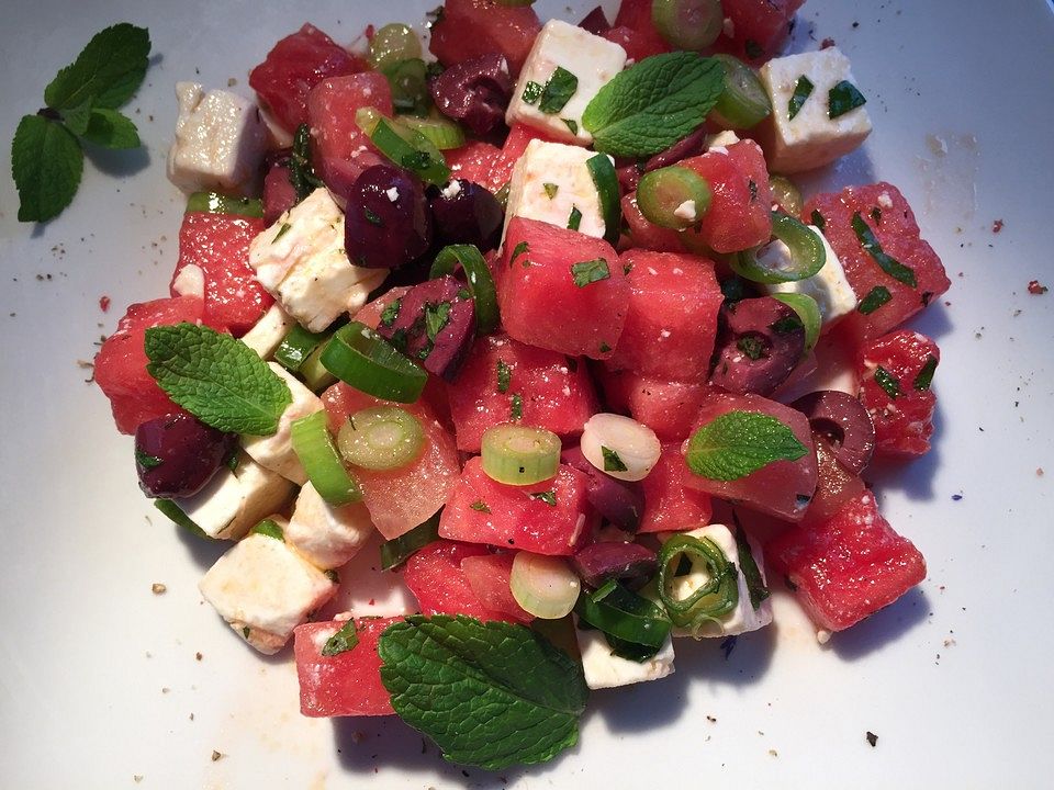 Sommerlicher Melonen-Feta-Salat von pollyline| Chefkoch