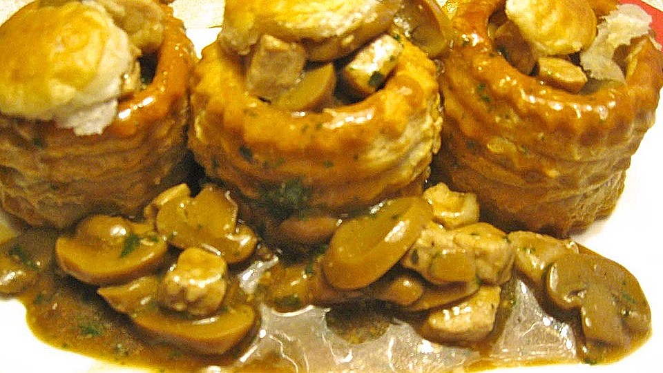 Koniginpasteten Mit Schnellem Kalbsfrikassee 