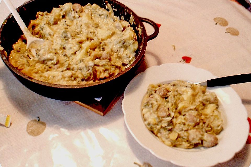 Käse-Lauch-Ragout