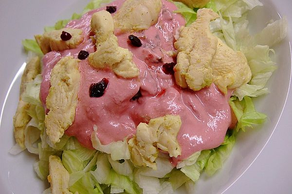 Smokeys Hähnchensalat mit Preiselbeerdressing von smokey1 | Chefkoch