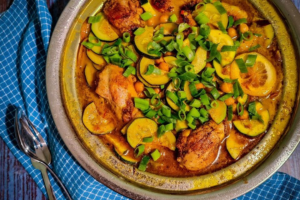 Tajine mit Geflügel und Salzzitronen