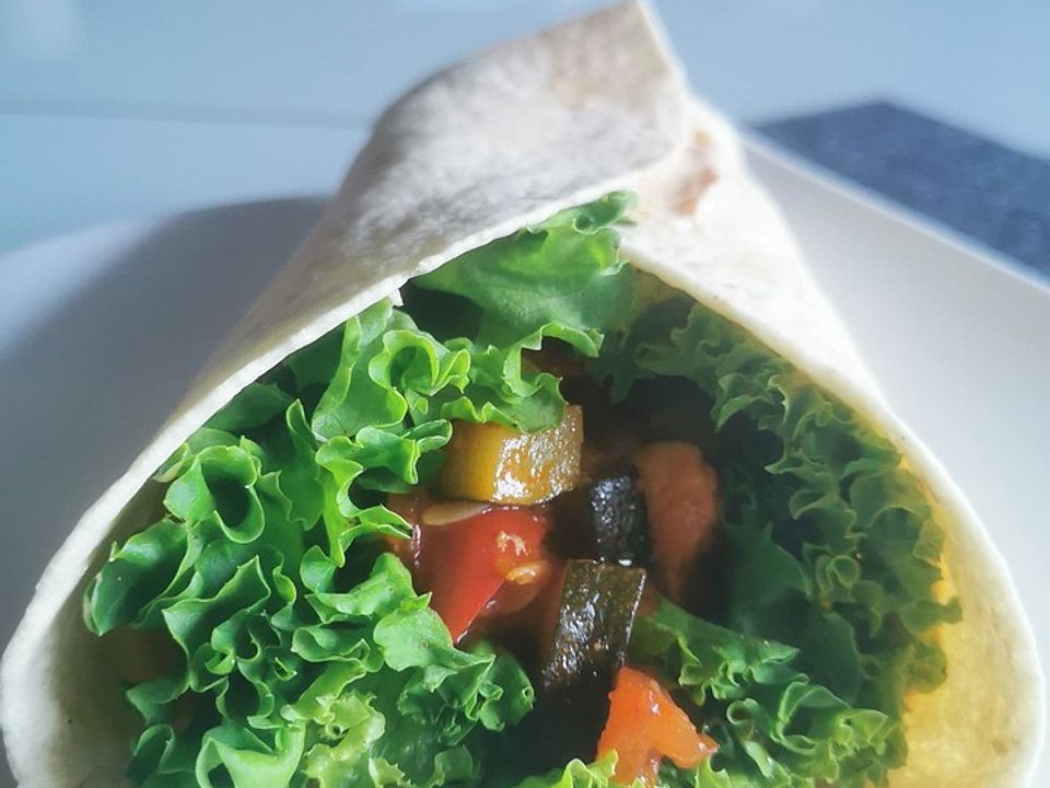 Wrap mit Hähnchen Paprika Zucchini Füllung von Caro Chefkoch Chefkoch