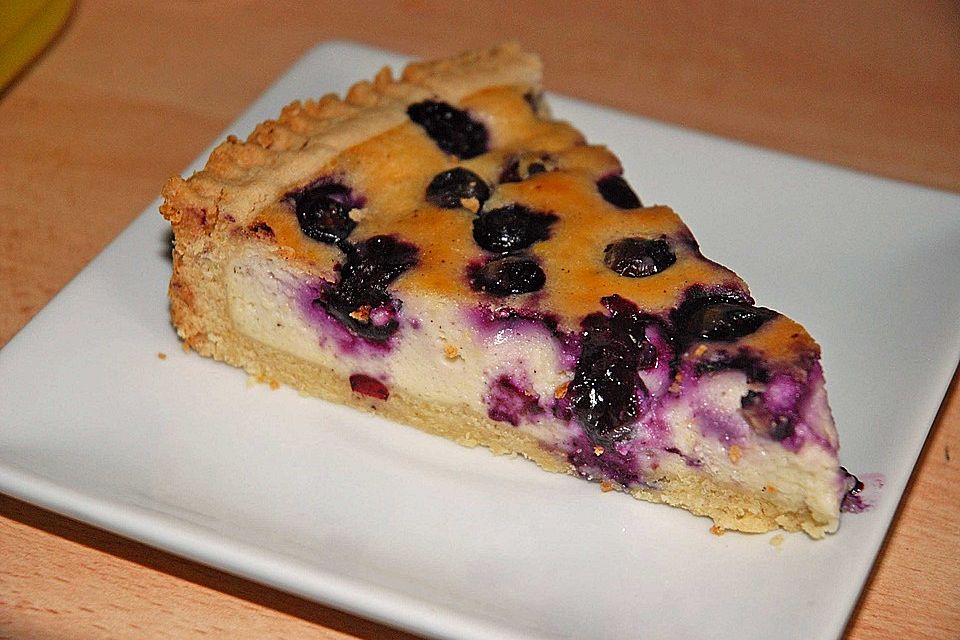 Laktosefreier Blaubeer-Käsekuchen