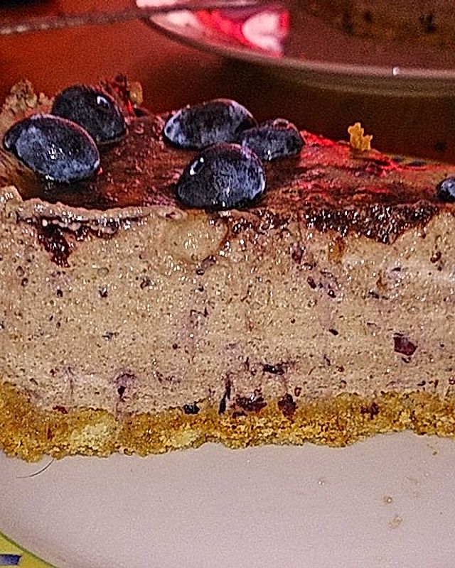 Heidelbeer-Joghurt-Kuchen mit Keksboden