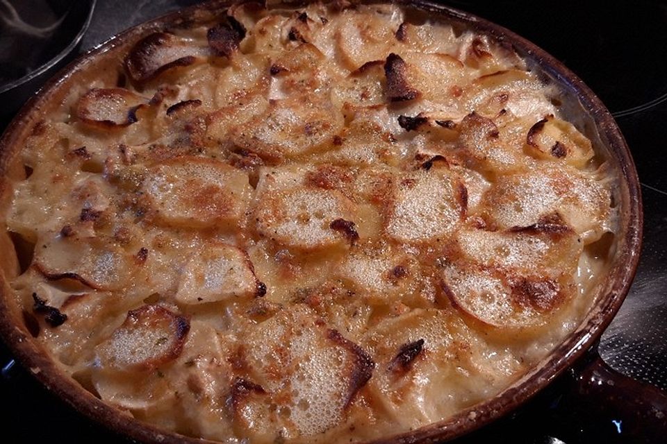 Kartoffel-Kohlrabi-Gratin