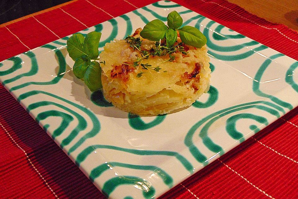 Kartoffel-Kohlrabi-Gratin