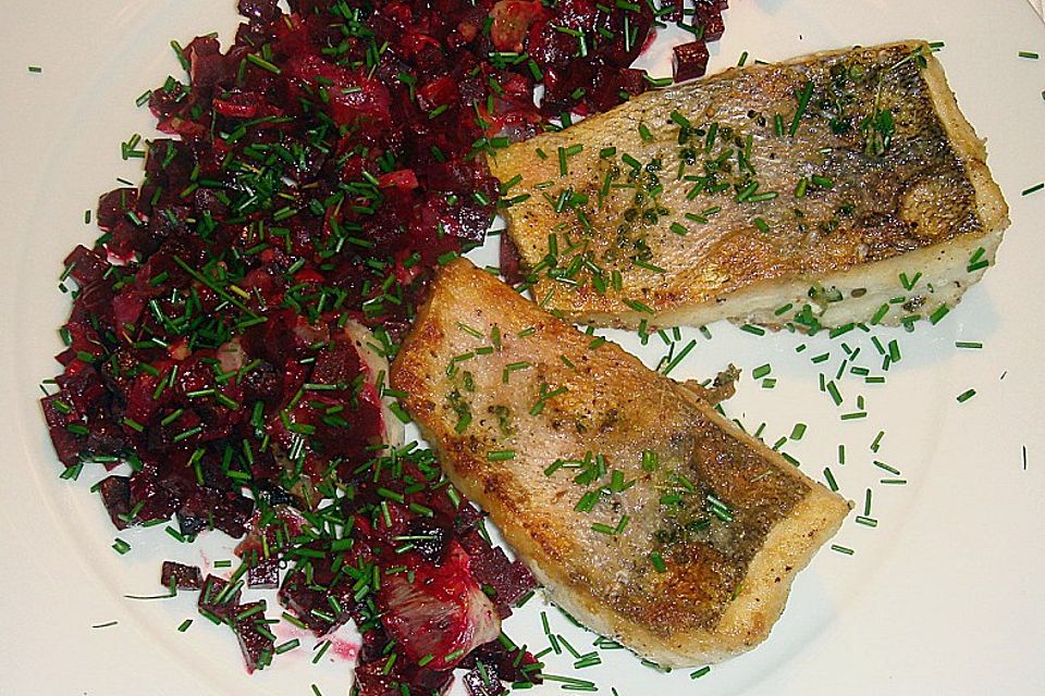 Zanderfilet mit Rote Bete