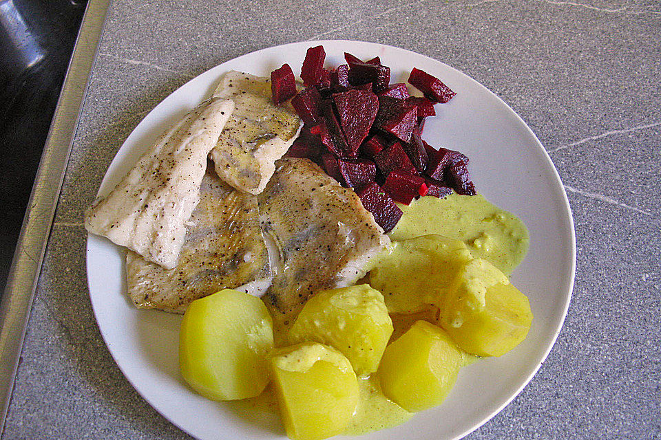 Zanderfilet mit Rote Bete