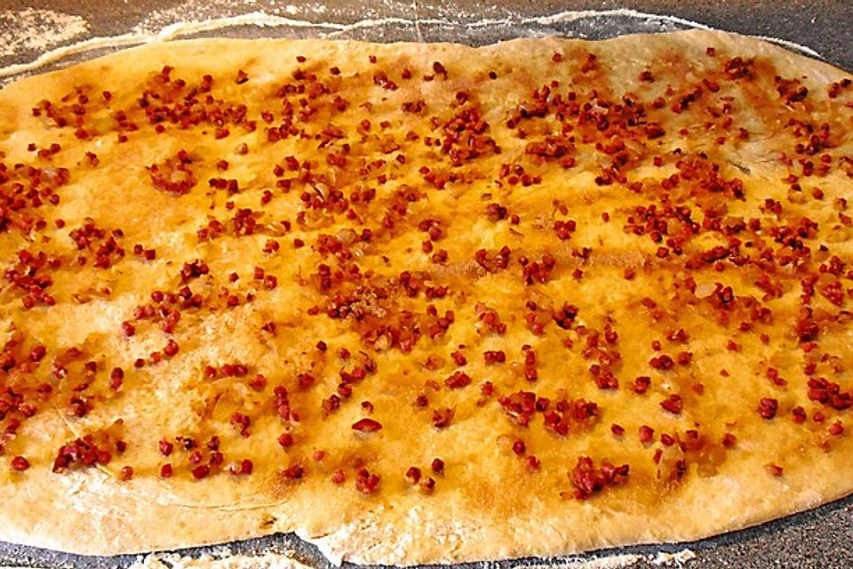 Böhmischer Zwiebel-Speck-Kuchen