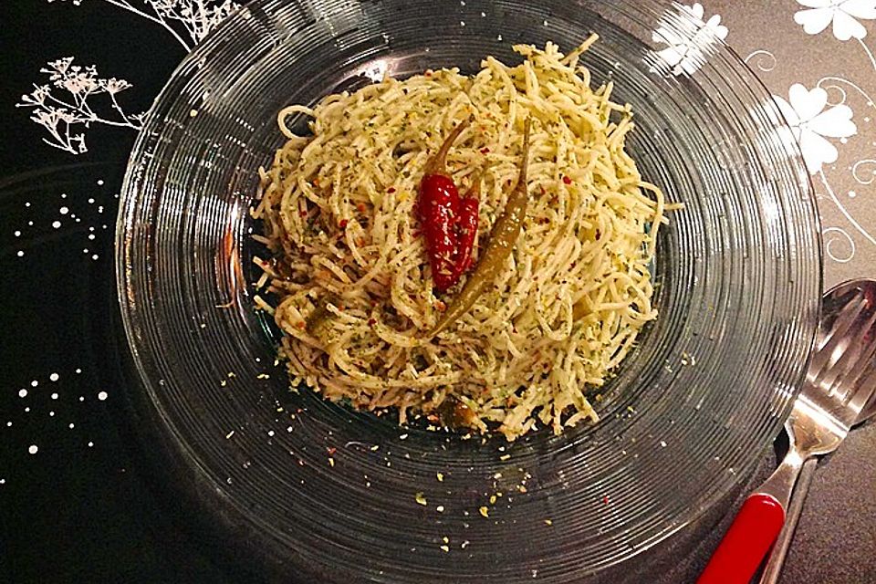 Original italienische Aioli Spaghetti