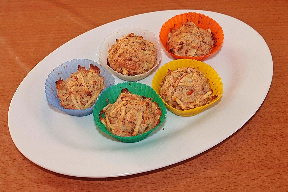 Apfel-Möhren-Kokos Muffins