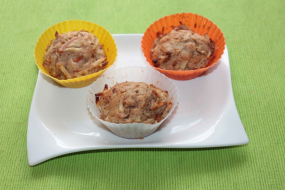 Apfel-Möhren-Kokos Muffins