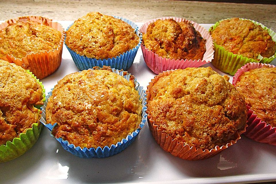 Apfel-Möhren-Kokos Muffins