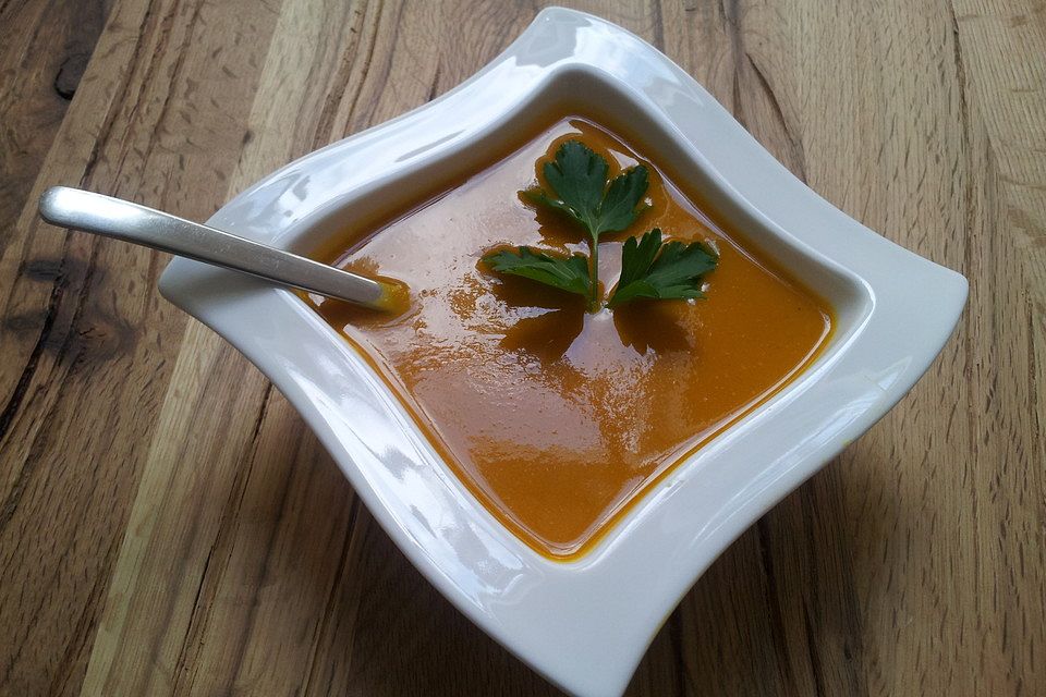 Kürbissuppe mit Ingwer und Kokosmilch