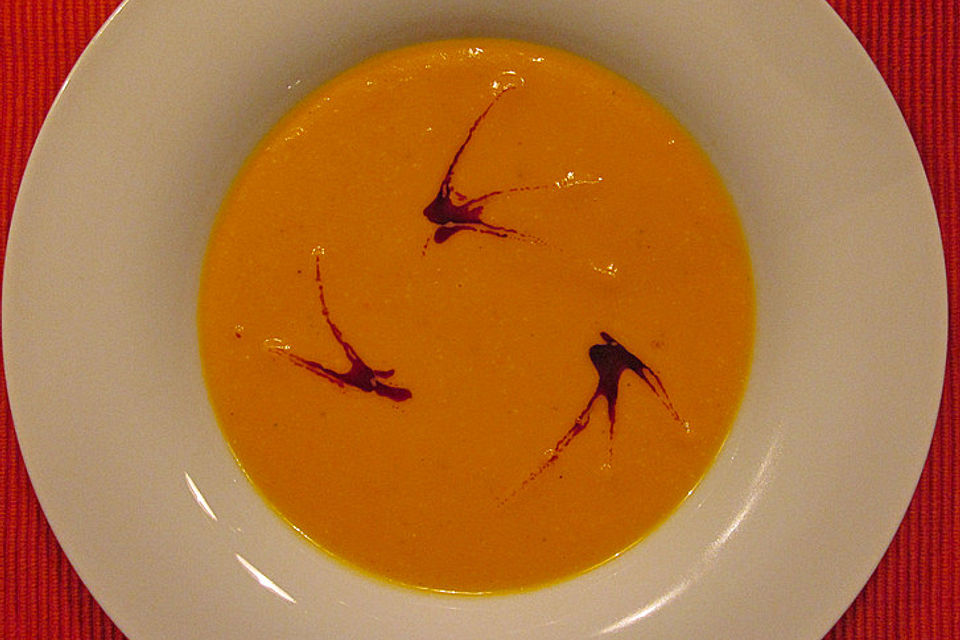 Kürbissuppe mit Ingwer und Kokosmilch