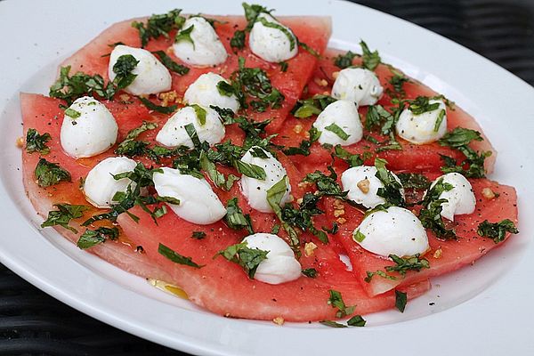 Wassermelone mit Mozzarella von ulkig | Chefkoch