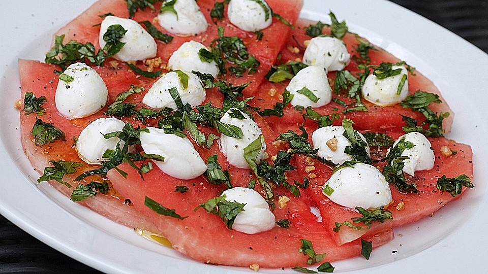 Wassermelone Mit Mozzarella Von Ulkig Chefkoch 