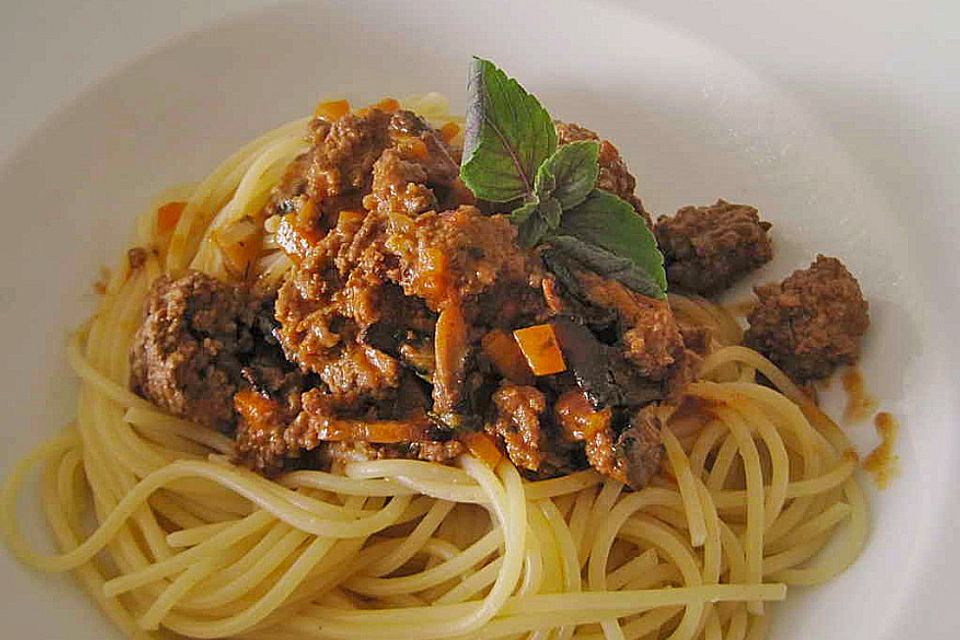 Spaghetti Bolognese nach Toskana Art