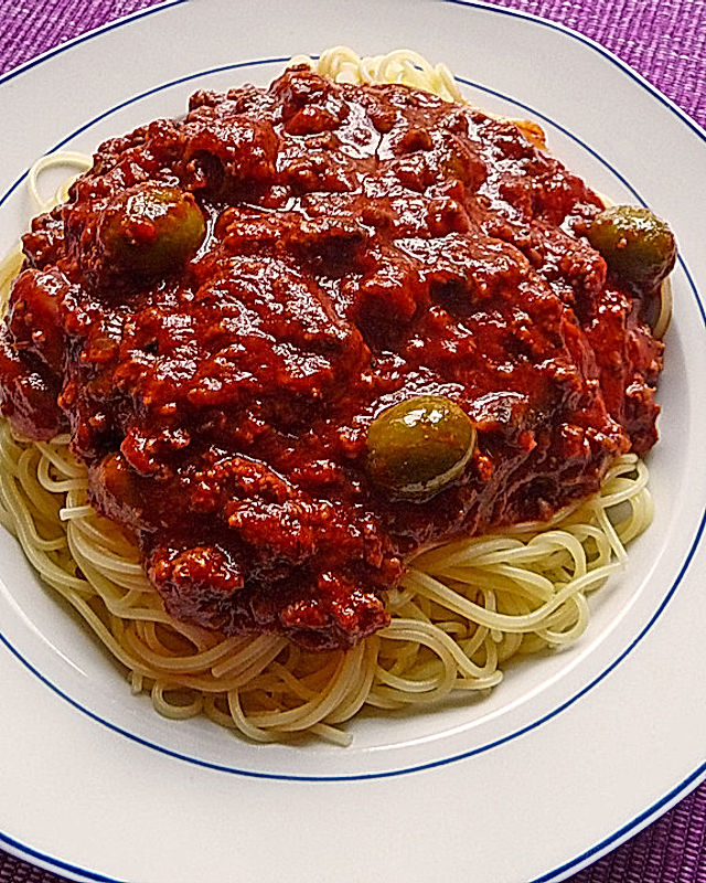 Spaghetti Bolognese nach Toskana Art