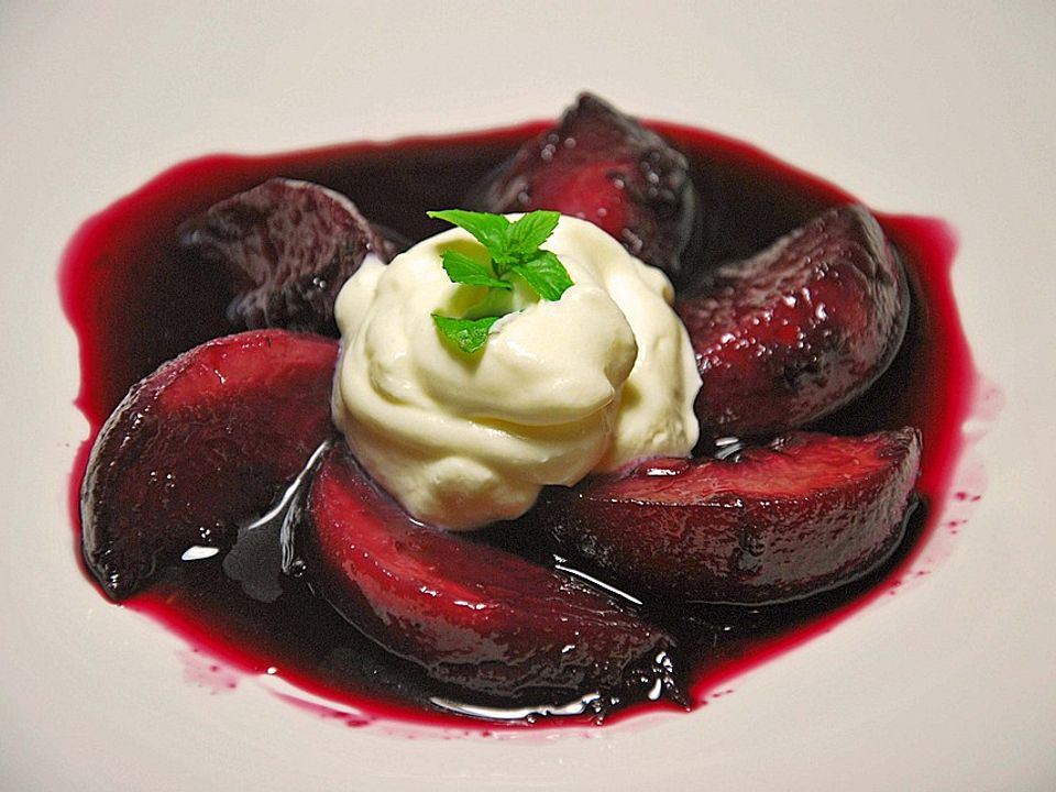 Pfirsiche in Rotweinsauce von schaech001| Chefkoch