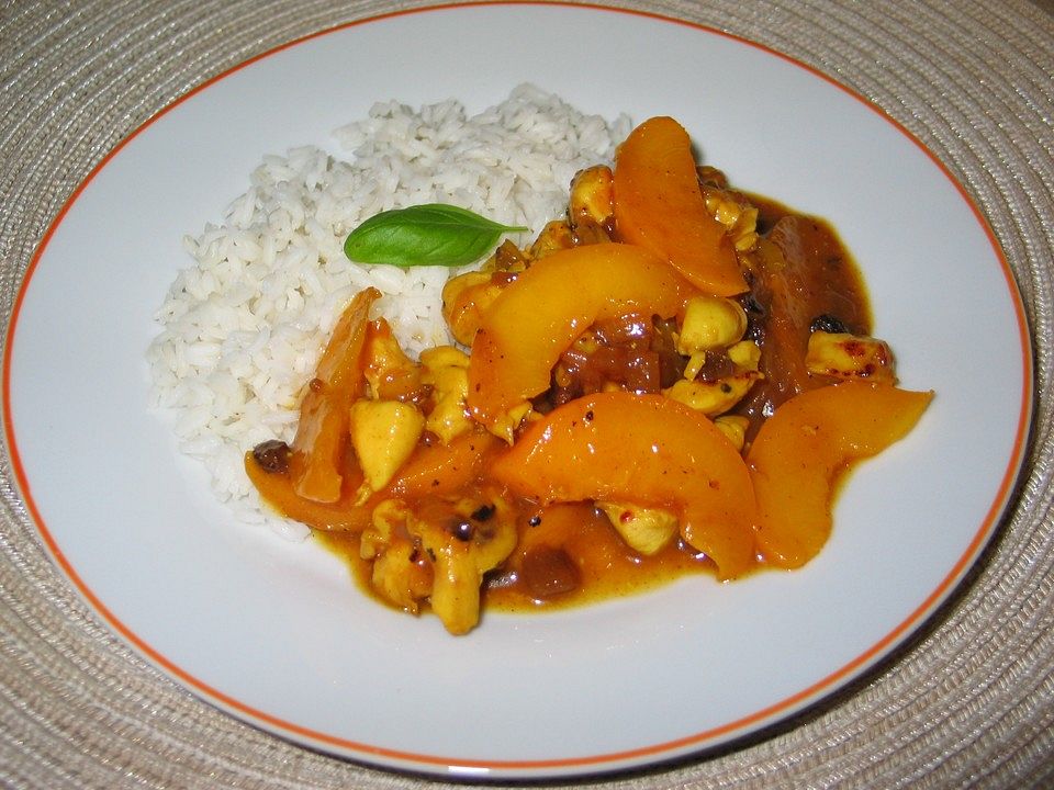 Hähnchengeschnetzeltes mit Pfirsich-Currysoße| Chefkoch