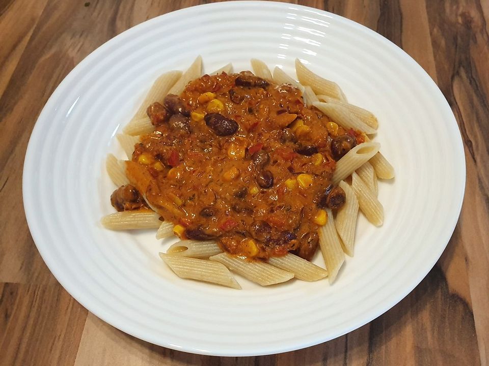 Mexikanische Penne Vegetarisch Von Kuschelkatze Chefkoch