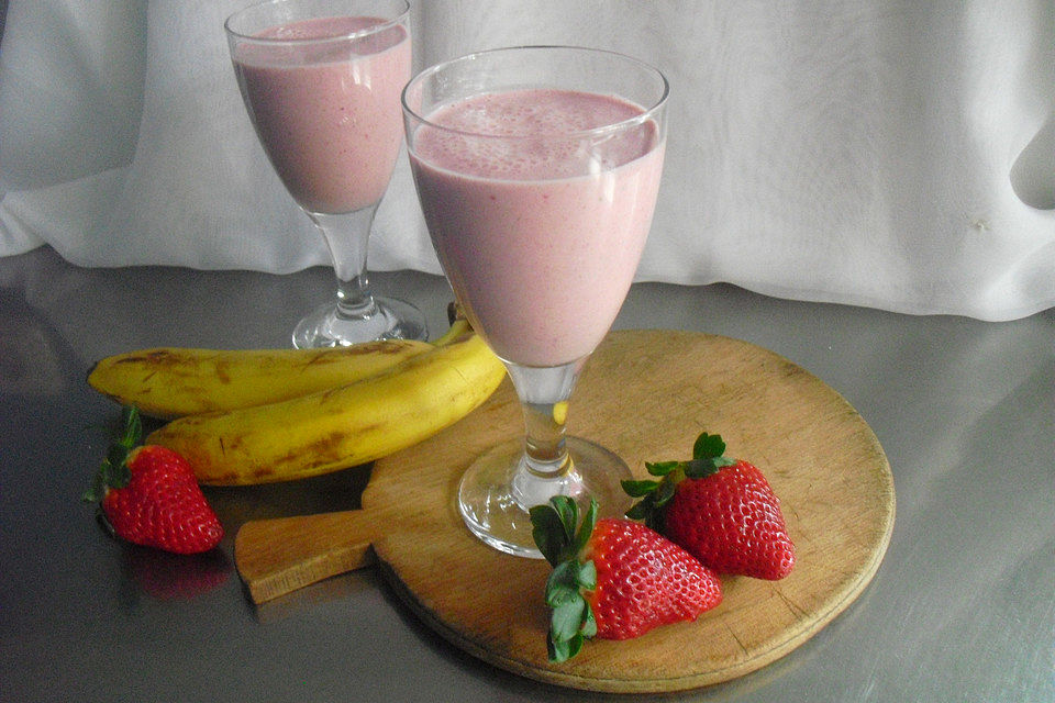 Erdbeer-Bananen-Smoothie