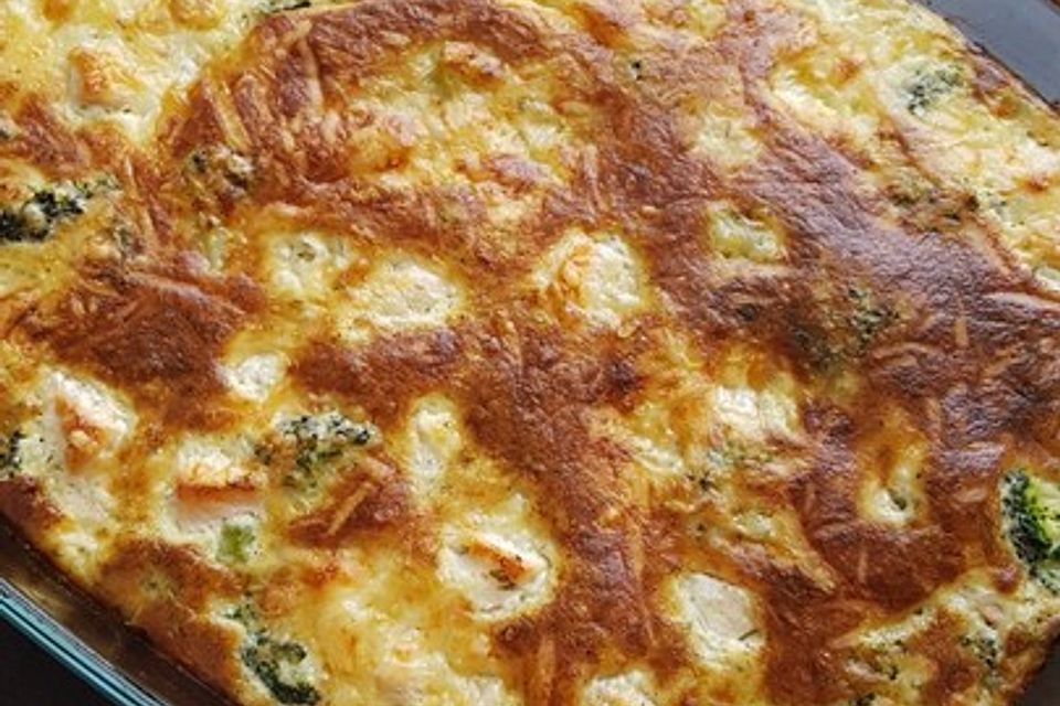 Brokkoli-Räucherlachs-Gratin