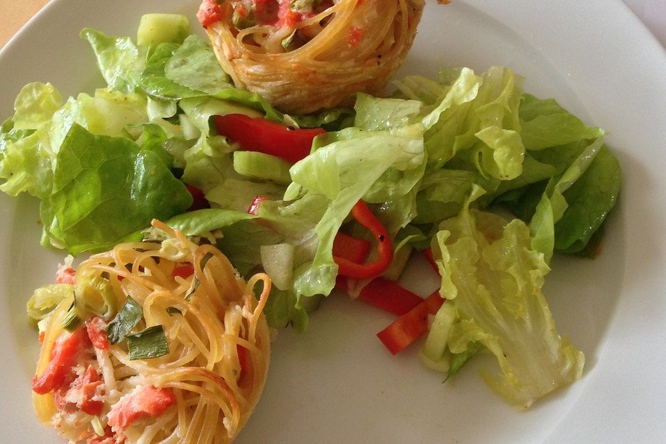 Lachs-Spaghettimuffins