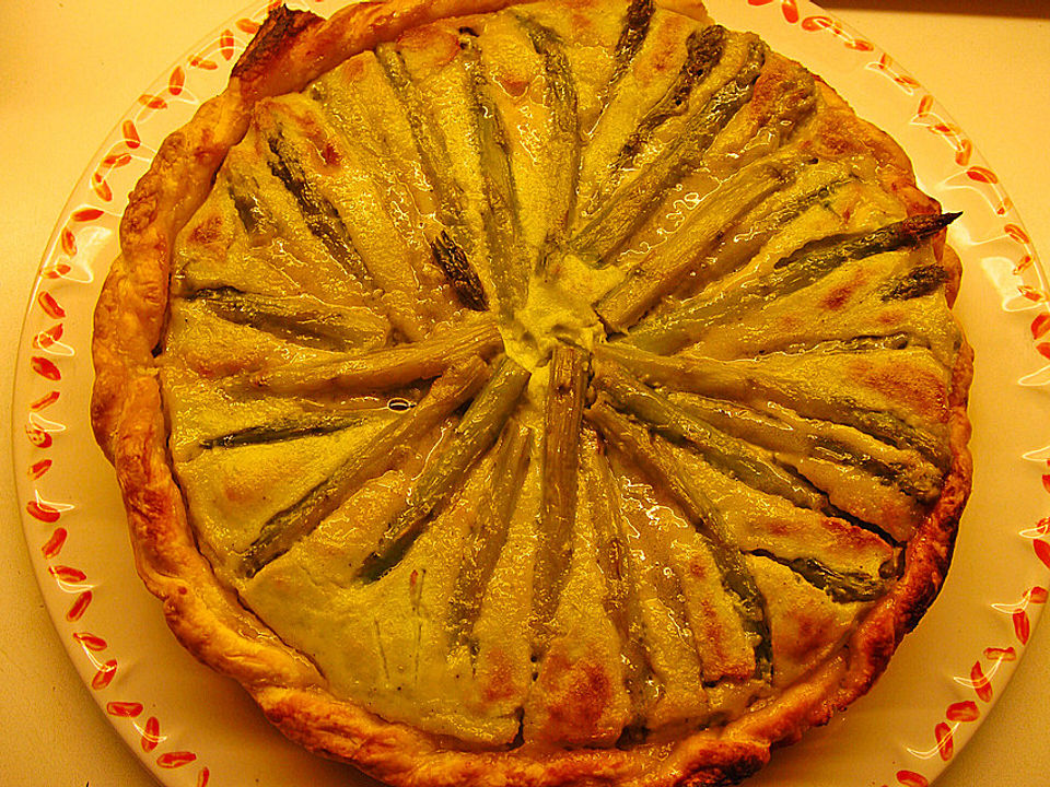 Grüne Spargel Quiche mit Honig glasiert von Pannepot| Chefkoch