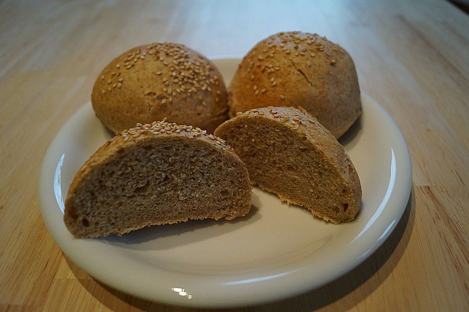 Lockere Dinkelmischbrötchen mit Sauerteig und Hefe