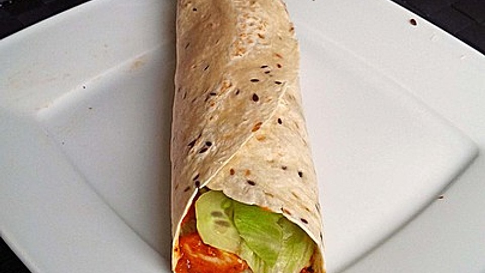 Tortilla Wraps Mit Hahnchenbrust Und Salsa Von Tidy22 Chefkoch