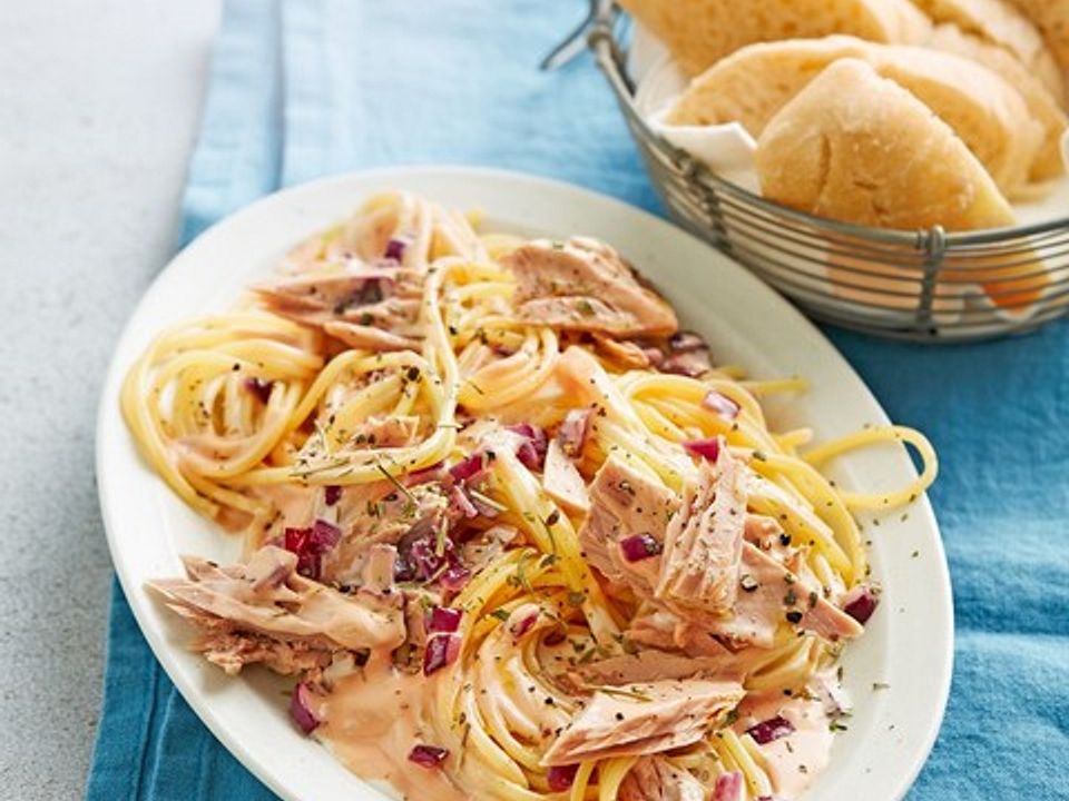 Spaghetti mit Thunfisch-Sahne-Soße von CharmedWitch036| Chefkoch
