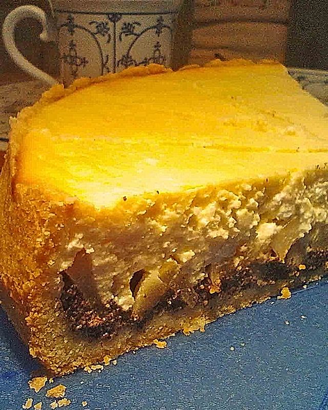 Birnen-Mohn-Quark-Kuchen